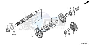 GL1800BD F6B Bagger - GL1800BD UK - (E) drawing FINAL SHAFT