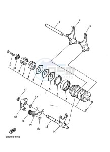 XV250 XV250M (BJP3) drawing SHIFT CAM & FORK