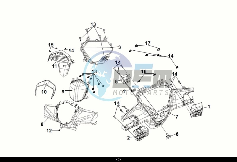 HANDLE COVER - HEAD LIGHT