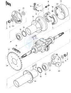 KLT 200 A [KLT200] (A4-A4A DUCKSTER) [KLT200] drawing REAR BRAKE_CHAIN -- 83 KLT200-A4_A4A- -