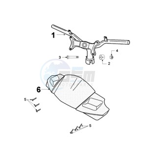 JETFORCE 50 R DARK SIDE drawing HANDLEBAR