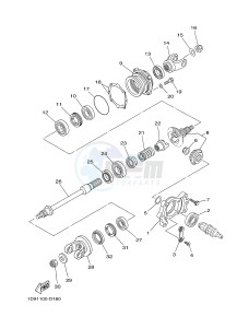 YFM450FWAD YFM450PHE GRIZZLY 450 EPS (2LC6 2LC7) drawing MIDDLE DRIVE GEAR