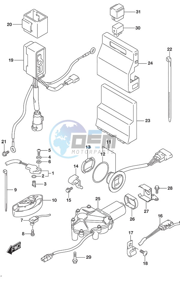 PTT Switch/Engine Control Unit