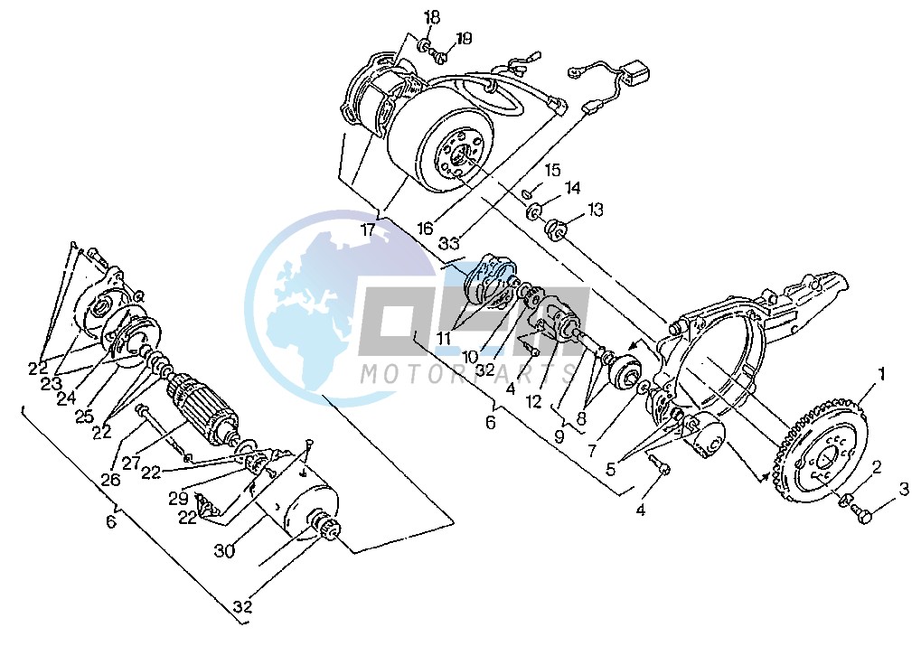 FLYWHEEL-STARTING MOTOR FACIND