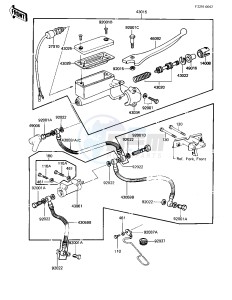 KZ 650 H[CSR] (H1-H2) [CSR] drawing FRONT MASTER CYLINDER -- 81-82 H1_H2- -