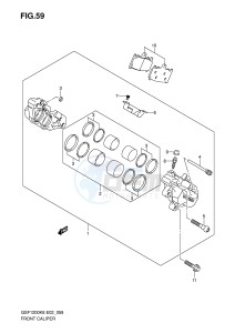 GSF1200 (E2) Bandit drawing FRONT CALIPER