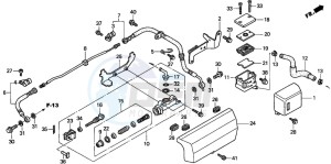 GL1500C drawing REAR BRAKE MASTER CYLINDER