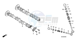 CBR600RRA Europe Direct - (ED) drawing CAMSHAFT/VALVE