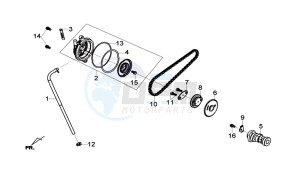 GTS 125I drawing CYLINDER HEAD COVER / CAMSHAFT CHAIN