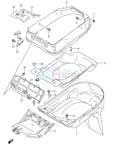 AN250 (E2) Burgman drawing HELMET BOX