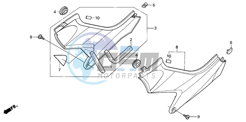 SIDE COVER (CB600F3/4/5/6)