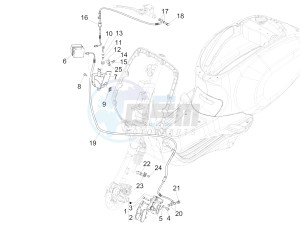 150 Sprint 4T 3V ie (EMEA) drawing Brakes pipes - Calipers (ABS)