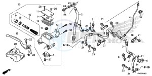 TRX500FE1G TRX500 Europe Direct - (ED) drawing FRONT BRAKE MASTER CYLINDER