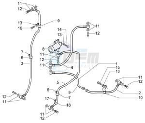 X9 125 Evolution drawing Brake pipes