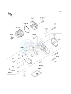 KLX 250 H [KLX250S] (H6F-H7F) H6F drawing OIL PUMP