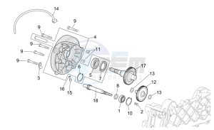 Scarabeo 50 2t e2 (eng. piaggio) drawing Transmission final drive