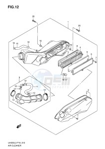 UH200G BURGMAN EU drawing AIR CLEANER