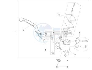 V9 Bobber 850 (APAC) drawing Front master cilinder