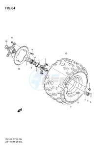 LT-Z400 (E19) drawing LEFT REAR WHEEL (LT-Z400ZL2 E19)