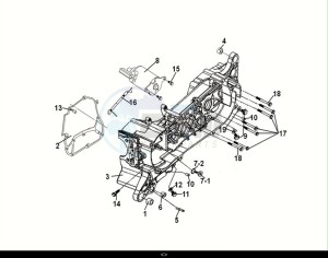 SYMPHONY ST 125 LC (XL12WW-EU) (E5) (M1) drawing L. CRANK CASE