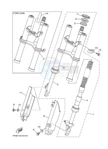 TT-R50E (2CJ3 2CJ4) drawing FRONT FORK