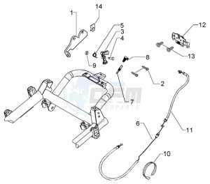 Beverly 500 (USA) USA drawing Saddle unlock control