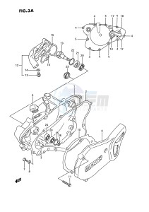 RM80 (E3) drawing CRANKCASE COVER- WATER PUMP (MODEL K L M N P R S)