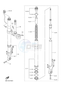 FJR1300AE FJR1300-AE (2PD1 2PD2 2PD6) drawing FRONT FORK