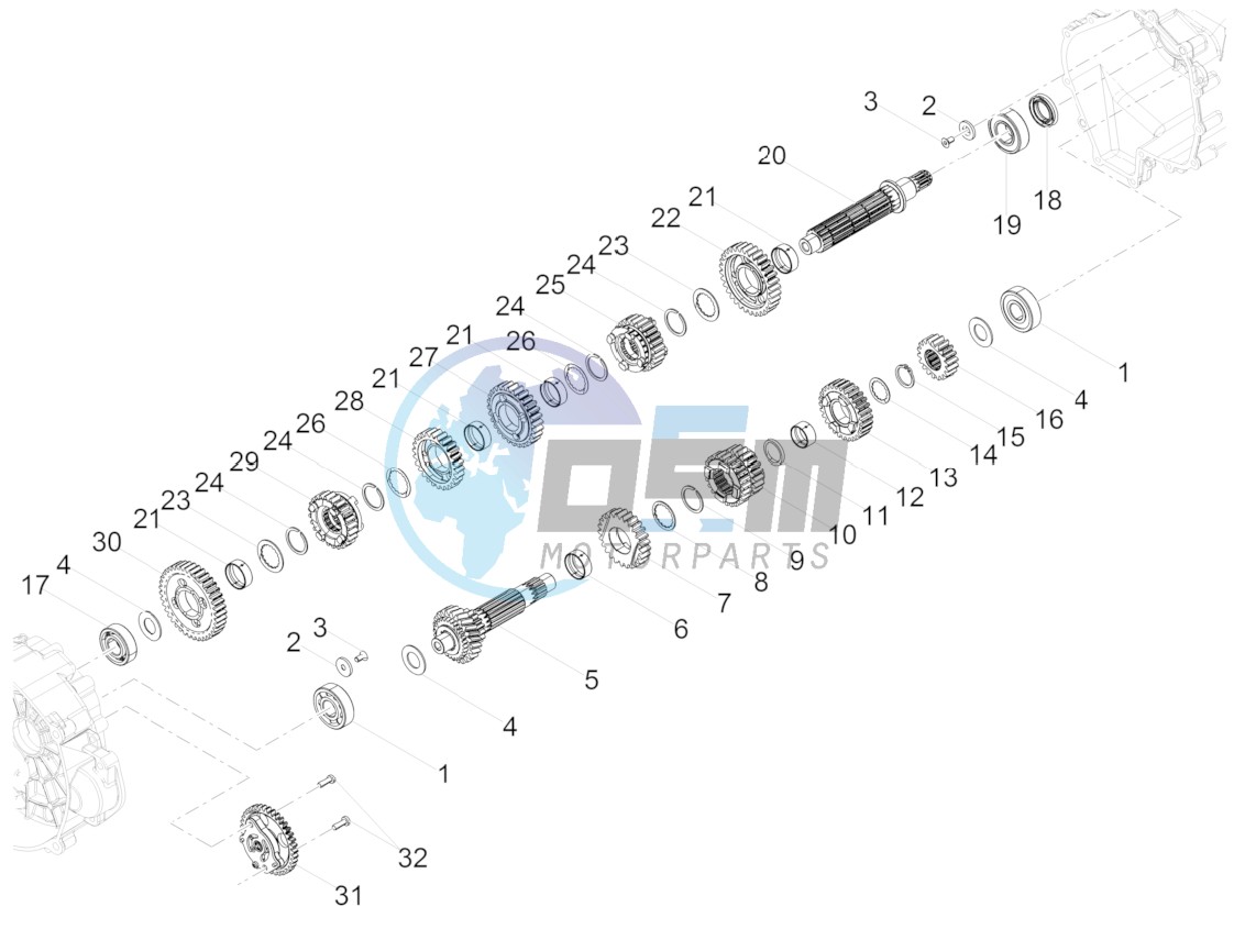 Gear box - Gear assembly