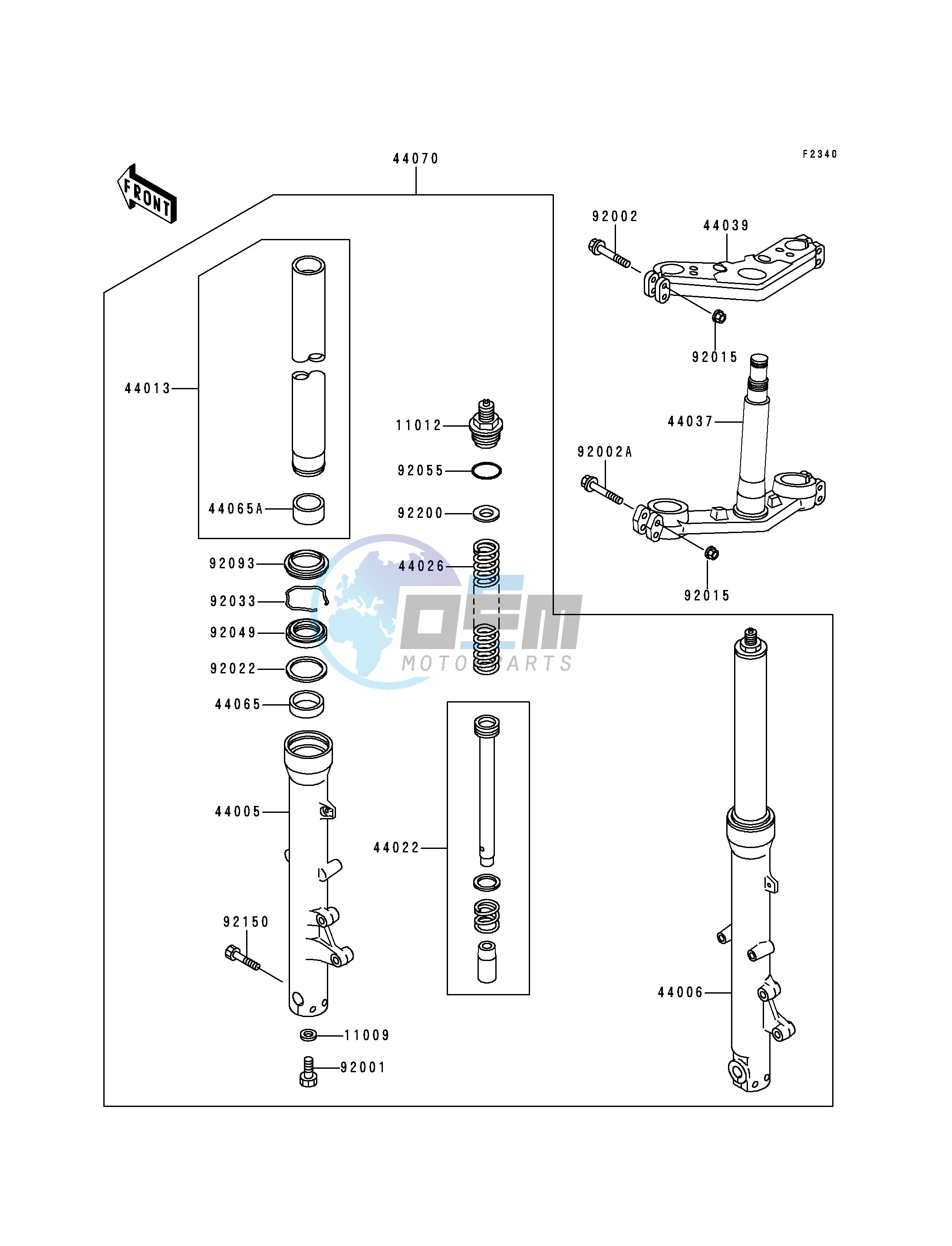 FRONT FORK-- ZG1000-A10 - A13- -