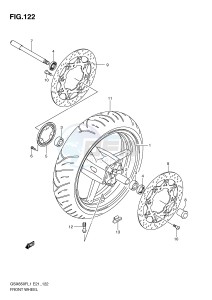 GSX650F (E21) Katana drawing FRONT WHEEL (GSX650FUAL1 E21)