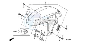 CB600F3A Australia - (U / ST) drawing FRONT FENDER