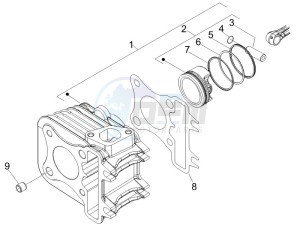 LXV 50 4T 2V 25 Kmh B-NL drawing Cylinder - piston - wrist pin unit