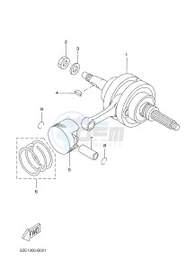 YPR250RA XMAX 250 ABS EVOLIS 250 ABS (2DLA 2DLA) drawing CRANKSHAFT & PISTON