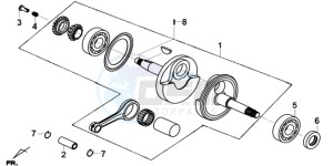 GTS 125I EURO4 LONG VISOR L7 drawing CRANKSHAFT  / PISTON / PISTON RING