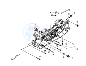 GTS 125 EFI drawing CRANKCASE LEFT