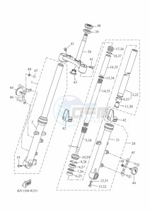 XSR700 MTM690-U (BLH1) drawing FRONT FORK