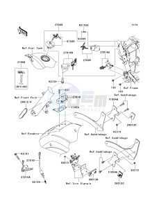 VN 900 D[VULCAN 900 CLASSIC LT] (6F-9F) D7F drawing IGNITION SWITCH_LOCKS_REFLECTORS