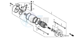 TRX250X9 Australia - (U) drawing STARTING MOTOR