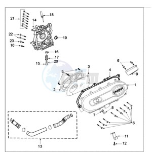 TWEET PX drawing CRANKCASE COVER