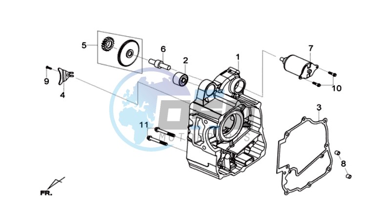 CRANKCASE RIGHT / START MOTOR