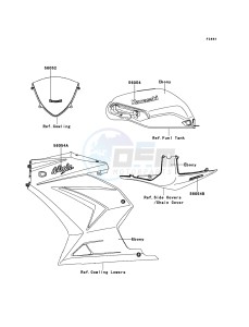 NINJA_250R EX250K8F GB XX (EU ME A(FRICA) drawing Decals(Ebony)