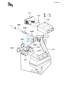 KZ 440 A [LTD] (A2-A4) [LTD] drawing AIR CLEANER -- 81-83 A2_A3_A4- -