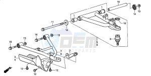 TRX500FA FOURTRAX FOREMAN drawing FRONT ARM (TRX500FA1/2/3/4)