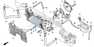 CBR900RR FIRE BLADE drawing RADIATOR (1)