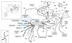 Pegaso 650 ie drawing Rear electrical system