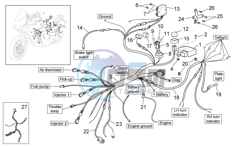 Rear electrical system