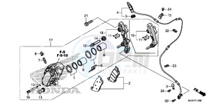 CB500F Europe Direct - (ED) drawing FRONT BRAKE CALIPER