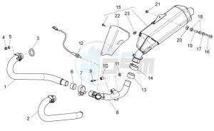 Stelvio 1200 - NTX - ABS 1200 drawing Exhaust unit