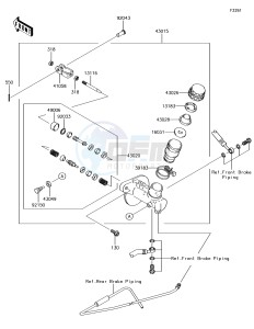 MULE SX 4x4 KAF400HJF EU drawing Master Cylinder